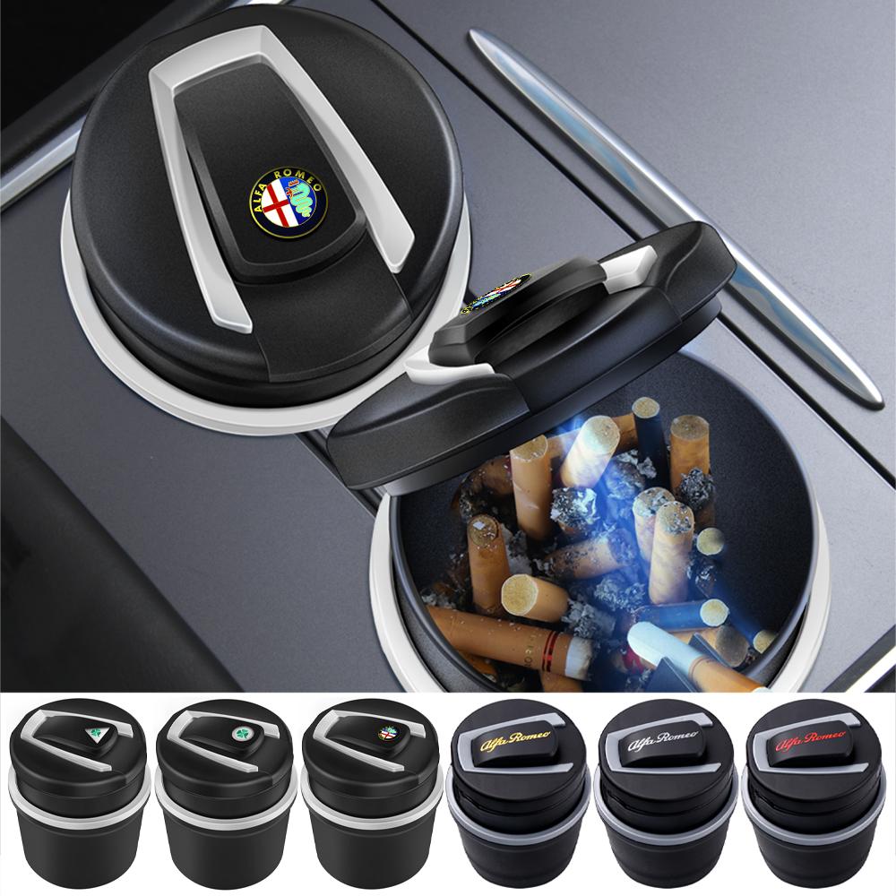 Portable Car Cigarette Ashtray Detachable Cup Holder With LED Light For Alfa Romeo 147 159 156 Giulietta 5 GT Mito 159 8C SpiderZA3