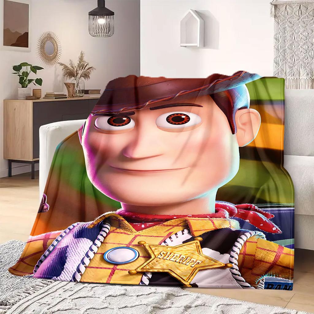 ToyStory Flannel Blanket Cartoon Print Design for Sofas Beds Bedrooms Chairs Travel Picnics Home Decor Great Gift New