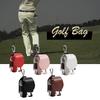 1Pc Golf Ball Bag Mini Pocket Leather Golf Ball Storage Bags Metal Button Bag Holder 2 Balls Golf Storage Accessories