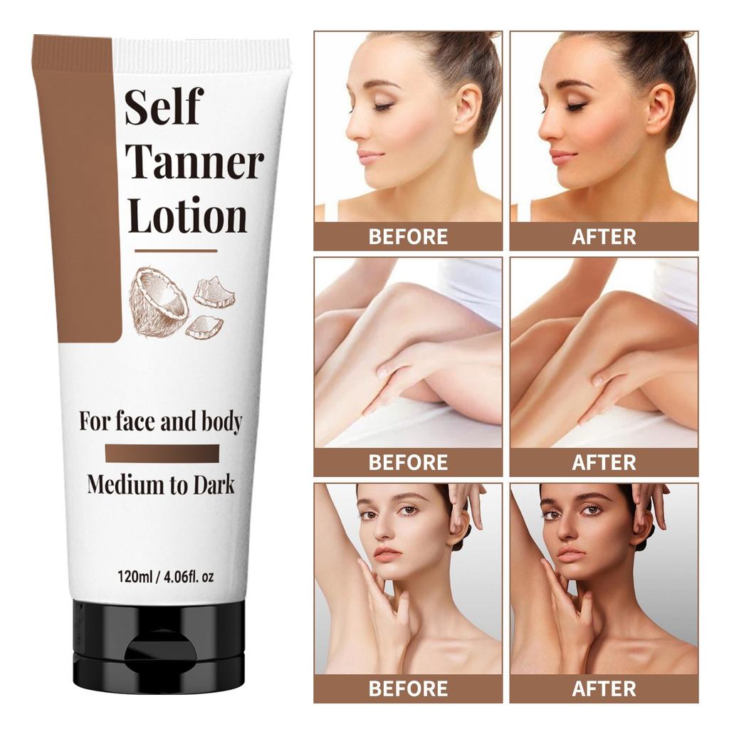 Body Tanning Cream Tanning Lotion Sunbathing Sunless Skin Color Tanning 120ML