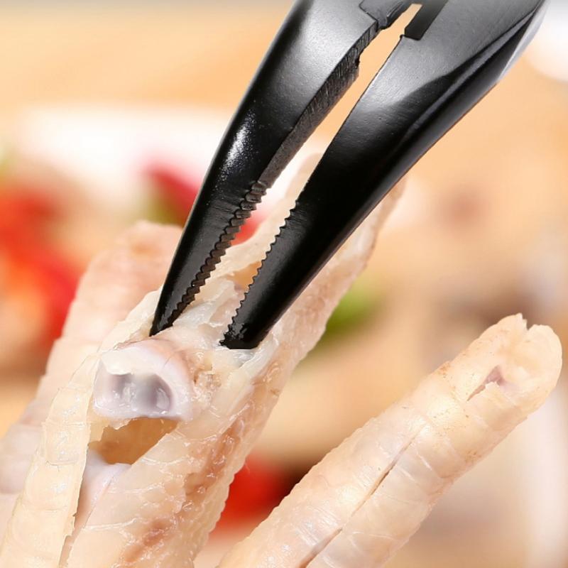 Handheld Chicken Bone Pliers With Curved Nose & Spring Mechanism Suitable For Quick Duck Feet Efficient Poultry Deboning