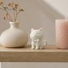 Durable Cat Figurine 3D Printed Statue, Sitting with Bow, Collectible Statue Bow Tie Cute Kitten Sculpture, Tabletop Decoration Gift for Lovers
