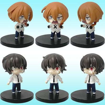 NAUJA 7 cm Bungou Stray Dogs Anime Figūrėlė Kawaii Dazai Osamu Veiksmo Figūrėlė Mielas Nakahara Chuuya Figūrėlė PVC Kolekcinis Modelis Lėlė