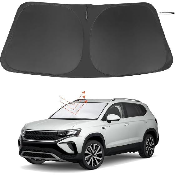 TINGLU Sun Shade For Tesla Model X Tesla X 2016-2024 2025 Accessories Windshield Sun Shade Window Shade UV Rays Protection Sun Visor Cover With
