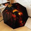 Dragon's Fiery Warcraft game Automatic Folding Umbrella - 8-Rib Travel Umbrella with Auto Open/Close & Portable Gifts for holidays or birthdays