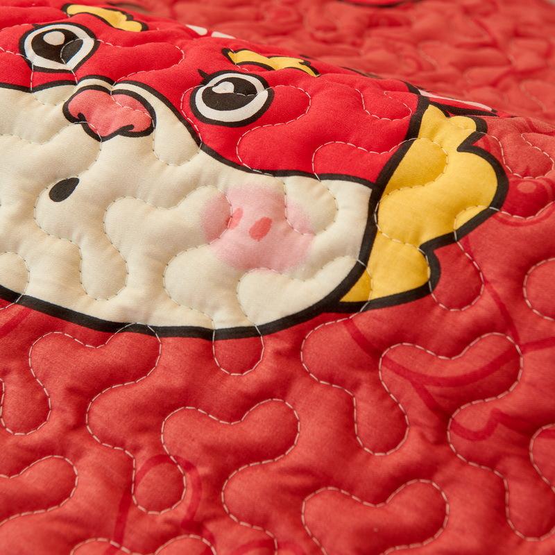 Happy Year Of The Dragon, Pure Cotton Sofa Cushion, National Tide Wind Non-Slip Seat Cushion, Universal Cover For All Seasons, Cotton Fabric Cover