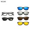 6 In 1 Clip On Glasses Men Women TR90 Polarized Optical Magnetic Sunglasses Clip Magnet Sunglasses Prescription Glasses Frame