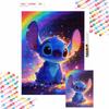 5D DIY All Diamond Art Painting Kit Cute Stitch Colorful Sparkle Home Decor Gift