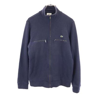 Long Sleeve Sweat Zip Jacket 3 Navy System Logo Men's Used