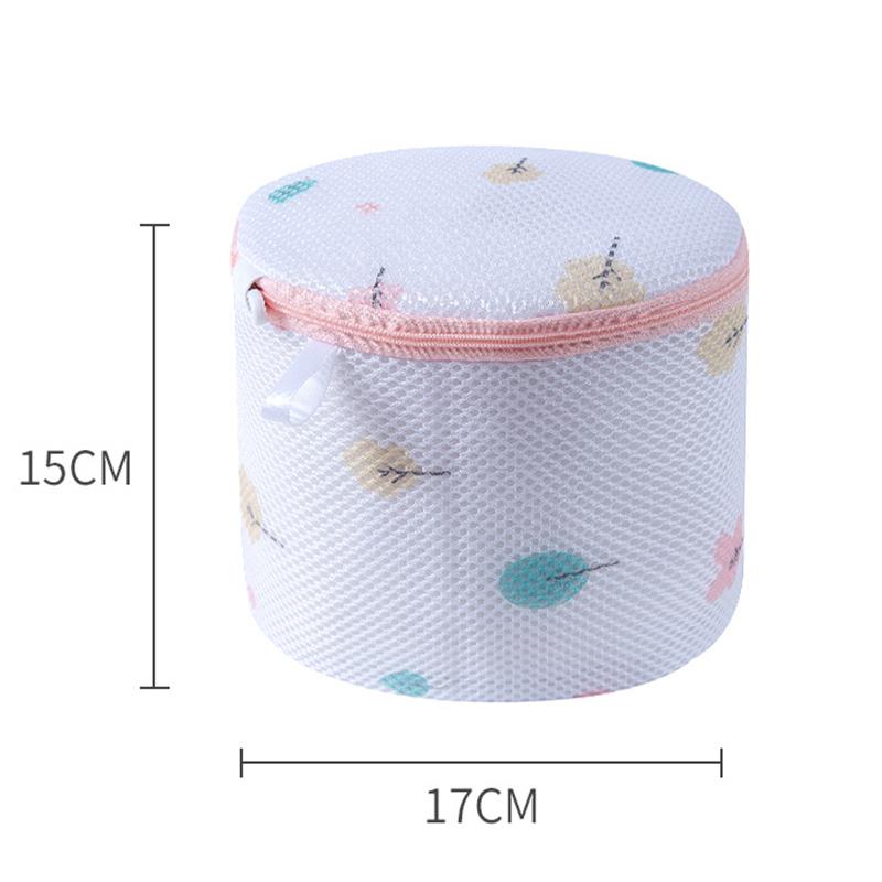 Printed Bra Laundry Bag Thicken Fabric Bra Cylinder Storage Bag Fixed Bra Protection Washing Bag