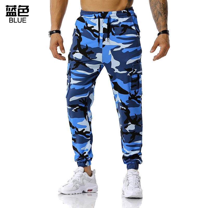 Autumn New Mens Camouflage Jogging Pants Multi-Pockets Outdoor Sport Sweatpants Running Training Casual Fitness Tracksuit Pants