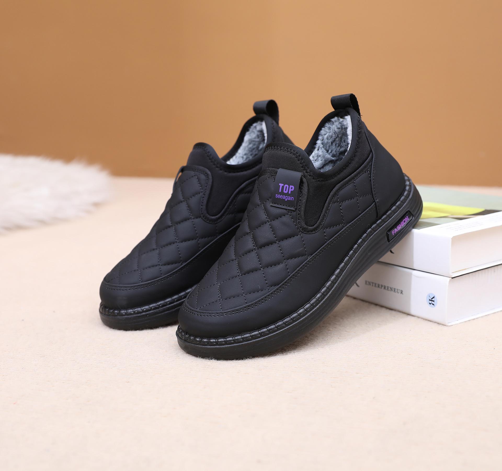 

Зимние сапоги мужские и женские одинаковые, на одной педали, с мягкой подошвой, водонепроницаемые, нескользящие, износостойкие и теплые шерстяные туфли для мамы и папы 35