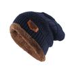 Autumn and Winter New Men's Knitted Hat, Adult Wool Plush Thickened Outdoor Thermal Pullover Hat