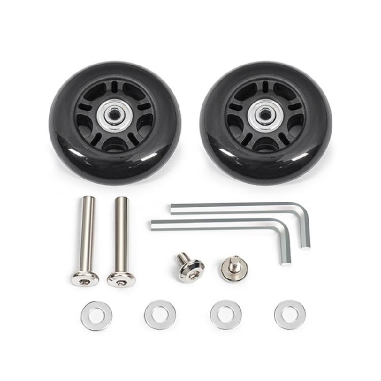 2PCS Plastic Suitcase Replacement Rollers Quiet Wheels Easy Install Assembly Practical Travel Luggage Casters