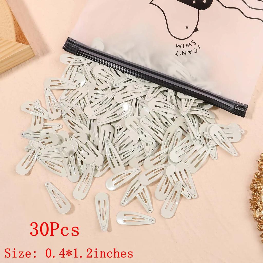 10/30Pcs/Set New Women Girls Cute Colorful Waterdrop Shape Hairpin Sweet Hair Clips Barrettes Slid Clip Fashion Hair Accessories