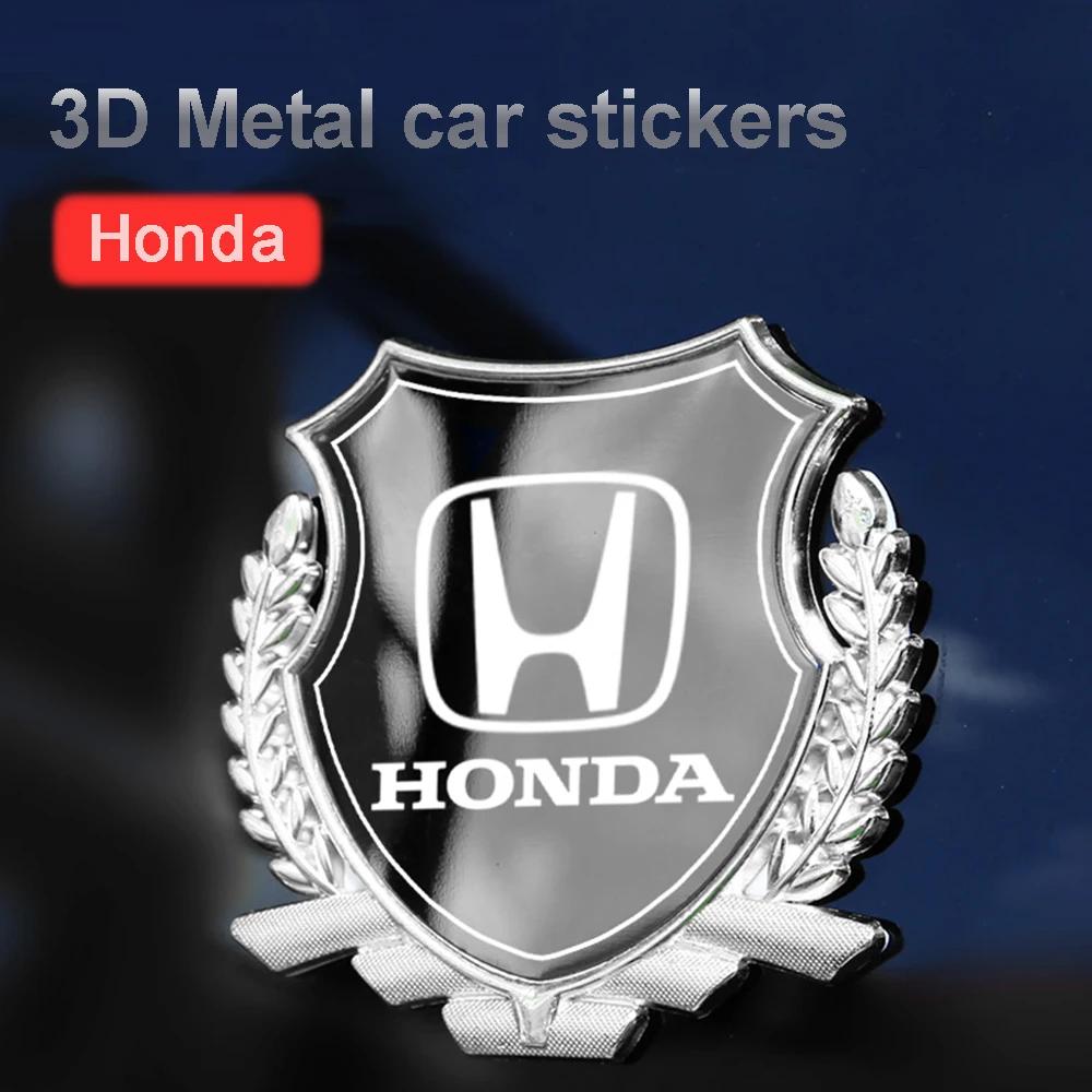 3D Metal Car Stickers Trunk Window Side Emblem Badge Decor Label for Honda Civic, Accord, Jazz, Fit, CR-V, HR-V, XR-V, Etc.