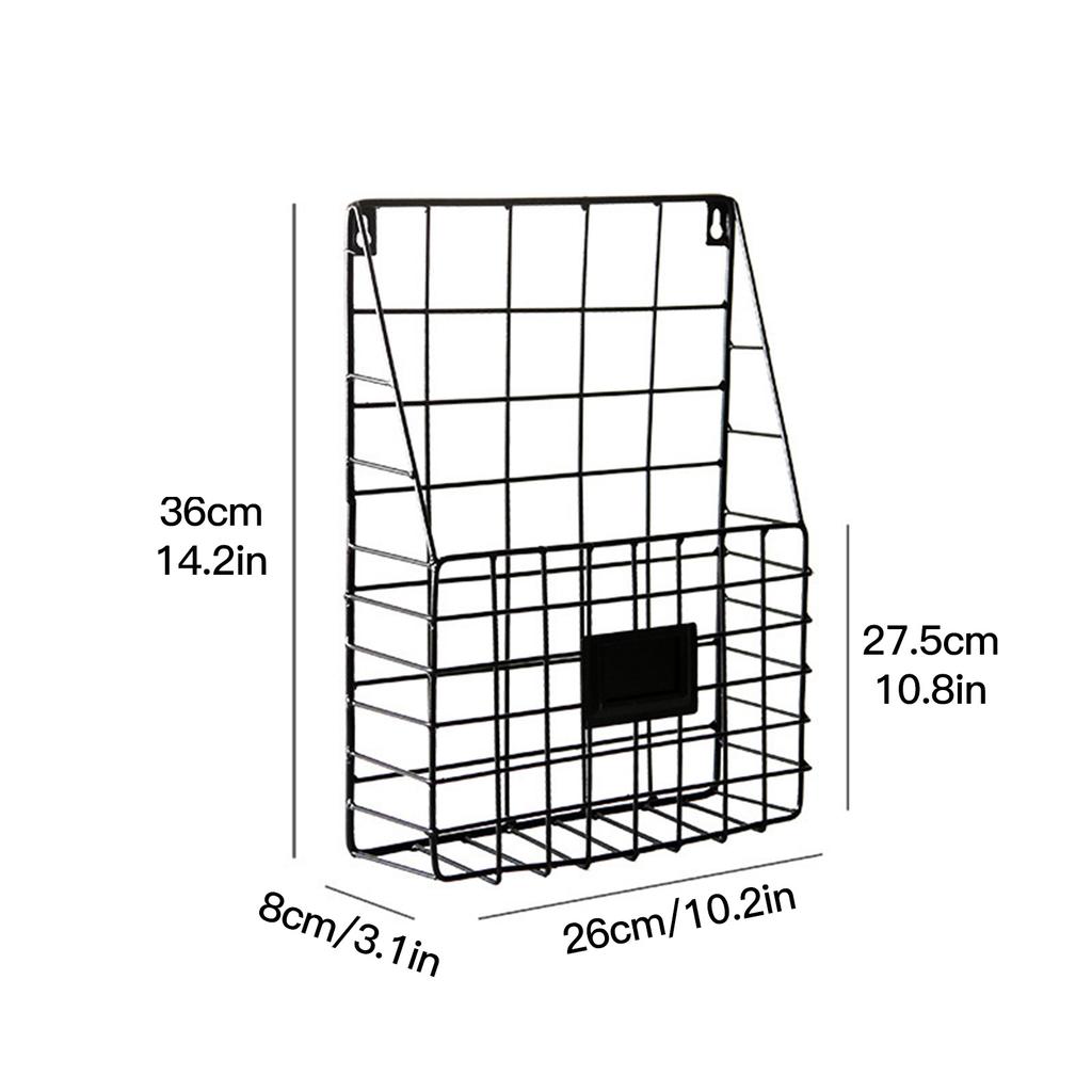 Iron Grid Book And Newspaper Rack Home Wall Decoration Wall Newspaper And Magazine Storage Bookshelf