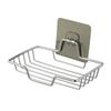 Stainless Steel Soap Box Soap Rack Soap Storage Rack Punch Free Suction Cup Wall-Mounted Bathroom Drain Tracel