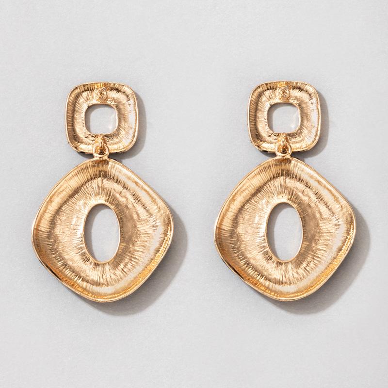 Earrings Trend New Boho Fashion Earrings For Women Cool Stuff Personality Square Leopard Print Geometry Vintage Jewelry