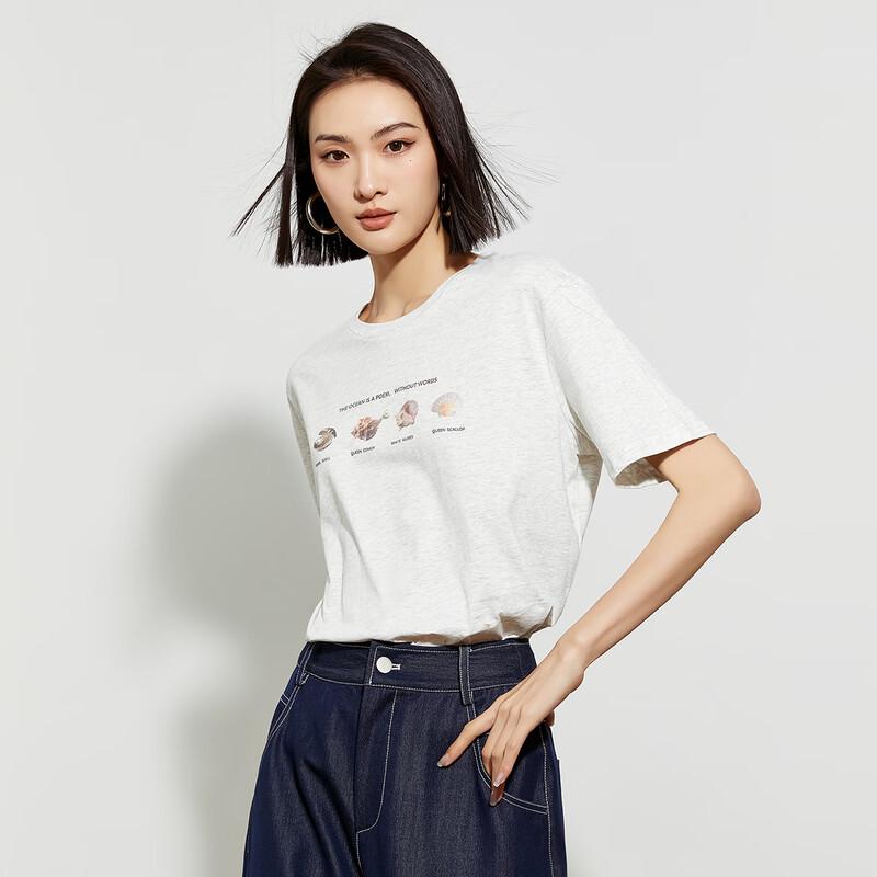 

Shetu Women s Pearl Print Short Sleeve T-Shirt One Size