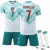 2026 FIFA Mistrovství světa Portugalsko Venkovní #7 RONALDO Sportovní tréninkový dresový set se ponožkami Pro teenagery, děti, dospělé Vlastní jméno Fotbalové soupravy