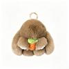 Rex Rabbit Fur Plush Toy Bag Keyring - Cute Handmade Rabbit Pendant