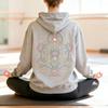 Spiritual Yoga Sweatshirt Meditation Clothing Mindfulness Gift Chakra Hoodie Yoga Mom Sweatshirt Boho Sacred Geometry Hoodie Top
