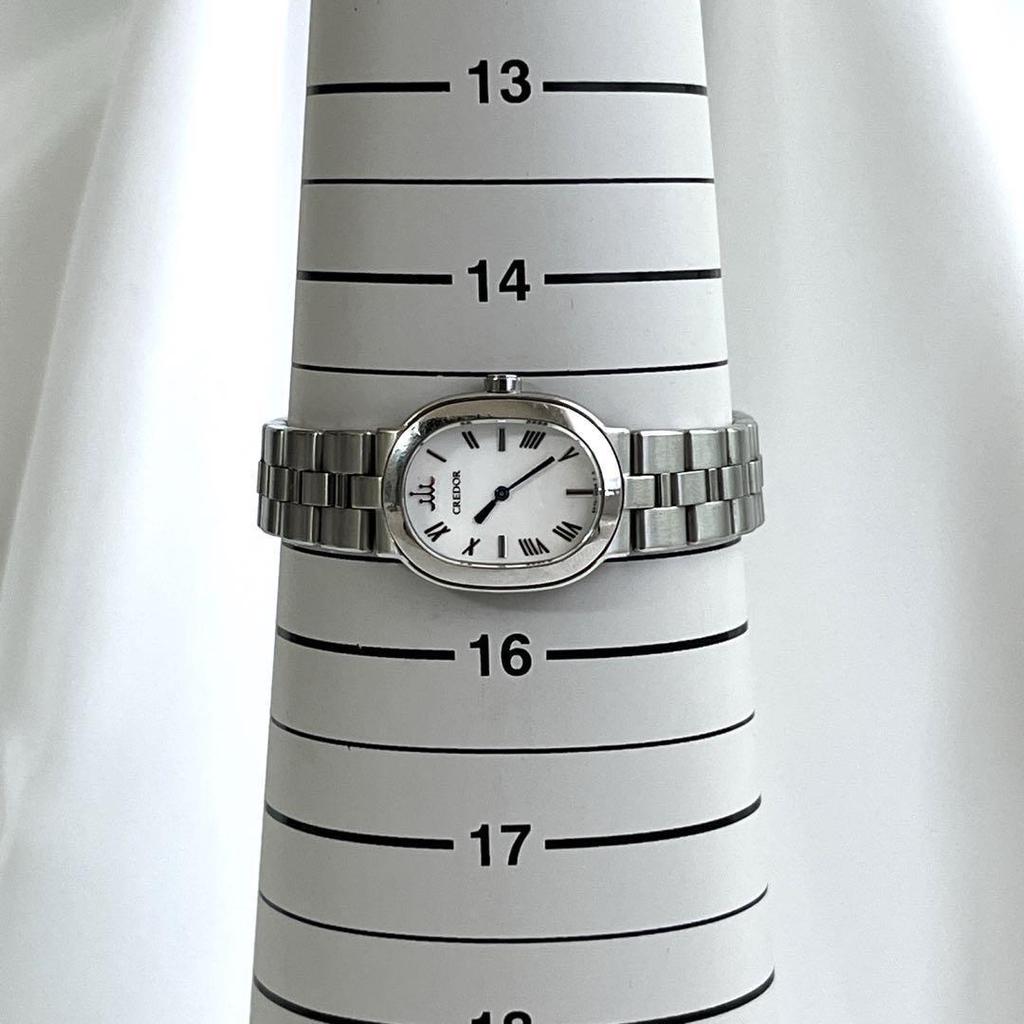 [USED] Seiko Credor Aqua Watch, White Dial, Quartz Movement, Blue Hands, Women's