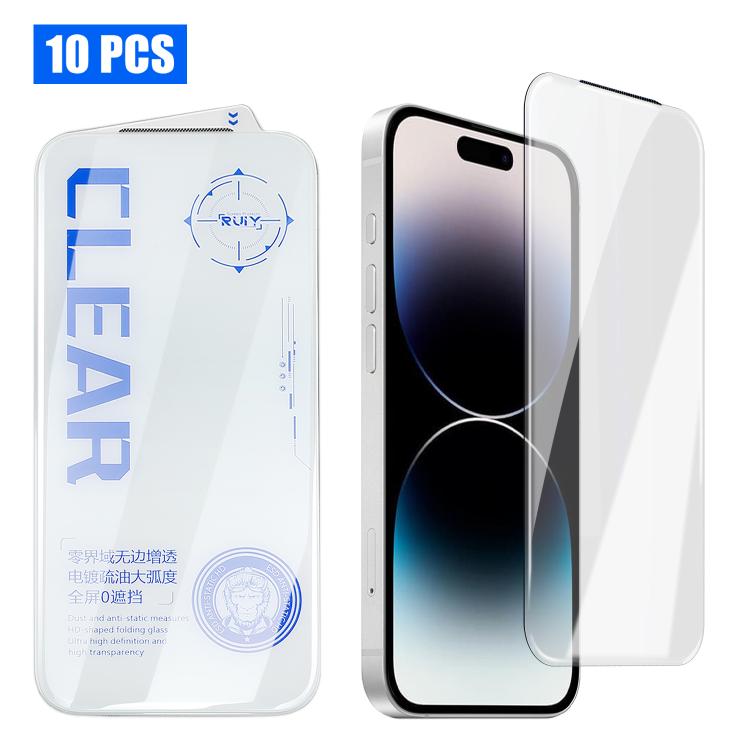10Pcs 3D Curved Edge Zero-Border HD 9H+ Tempered Glass Screen Protector For iPhone 17 Pro, Bubble-Free Auto Adsorption Film