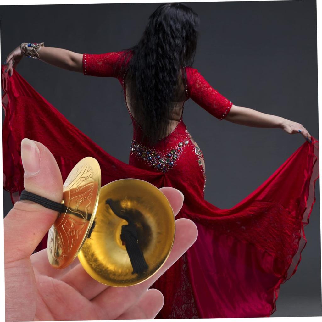 4PCS Mini Copper Finger Cymbals y Dance Hand Cymbals Musical Instrument ,Dancing & Performances Instrument