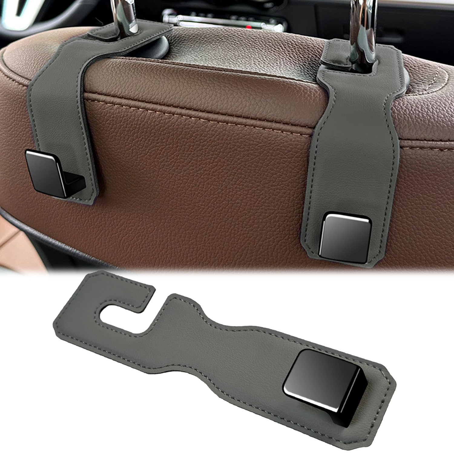 Headrest Hook Car Hook 1 Set 25kg Load Capacity Car серый