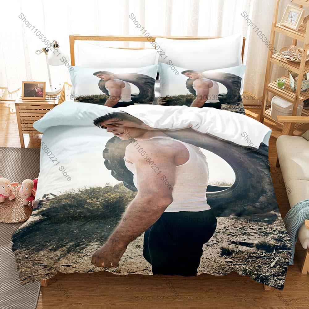 Jacob Elordi Duvet Cover + 2 Pillowcases Celebrity Actor Print Soft Bedding Set Bedroom Decor for Fans