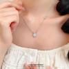 Elegant S925 Sterling Silver Four-Leaf Clover Necklace for Women - Luxe Design with Full Diamond Accent