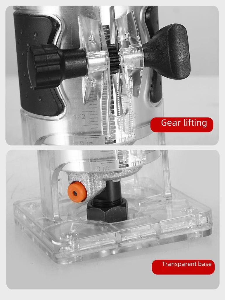 Adjustable Metal-and-Plastic Trimmer Base Cover with Transparent Top and Lifting Lock Accessories