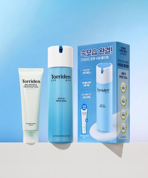 Torriden DIVE-IN For Men Low Molecular Hyaluronic Acid All-in-One 200g Musinsa Special Set + Lip Essence 11ml