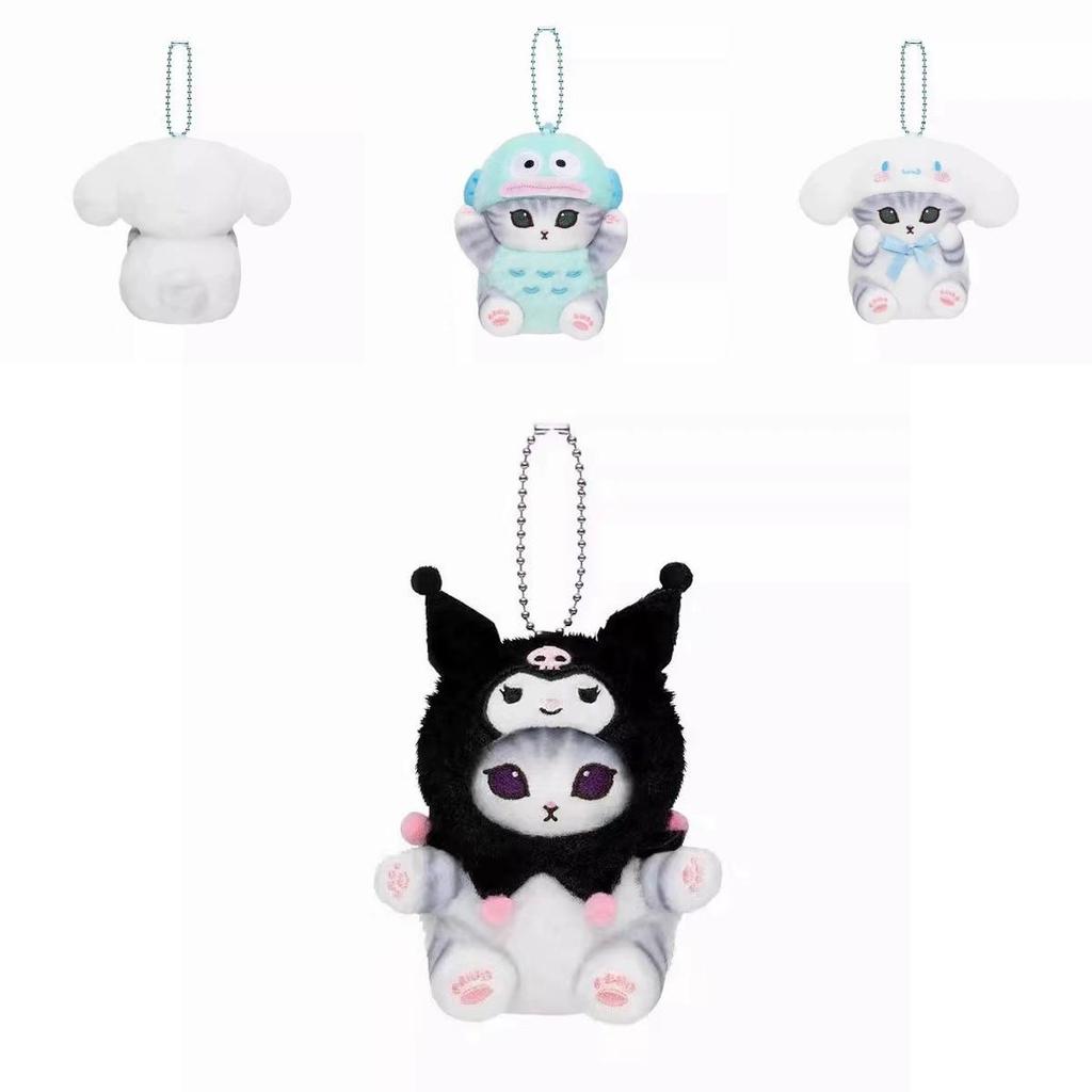 Adorable Shark Cat Collab Plush Toy Featuring Kuromi Melody And Cinnamoroll 12cm