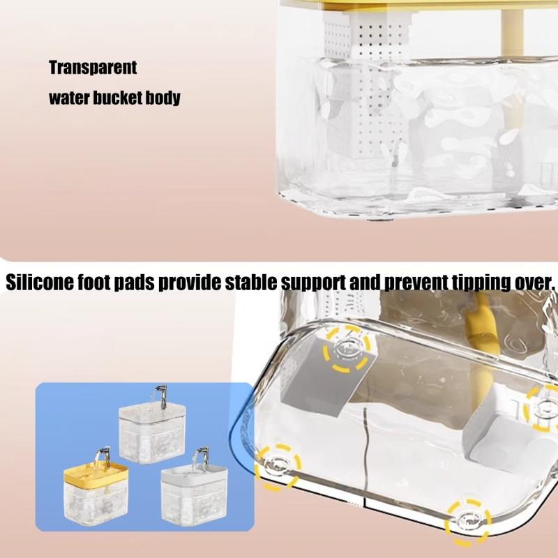 Cats Water Fountain Automatic Dogs Pet Drinking Mute Water Dispenser Large Capacity Quiet Automatic Fountain