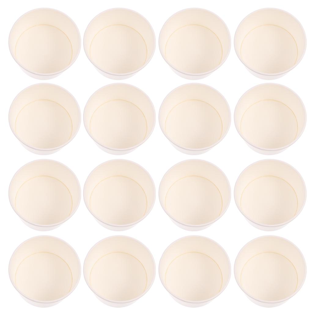 100 Pcs Ice Cream Cups Paper Dessert Container Soup Bowl Cake Jelly Pudding Snack