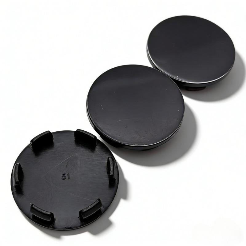 4pcs No Logo Black/Silver Emblem Car Wheel Center Caps 51MM 46MM Wheels Hub Cap Rim Hubcaps Dust Cover Replace Car Accessories