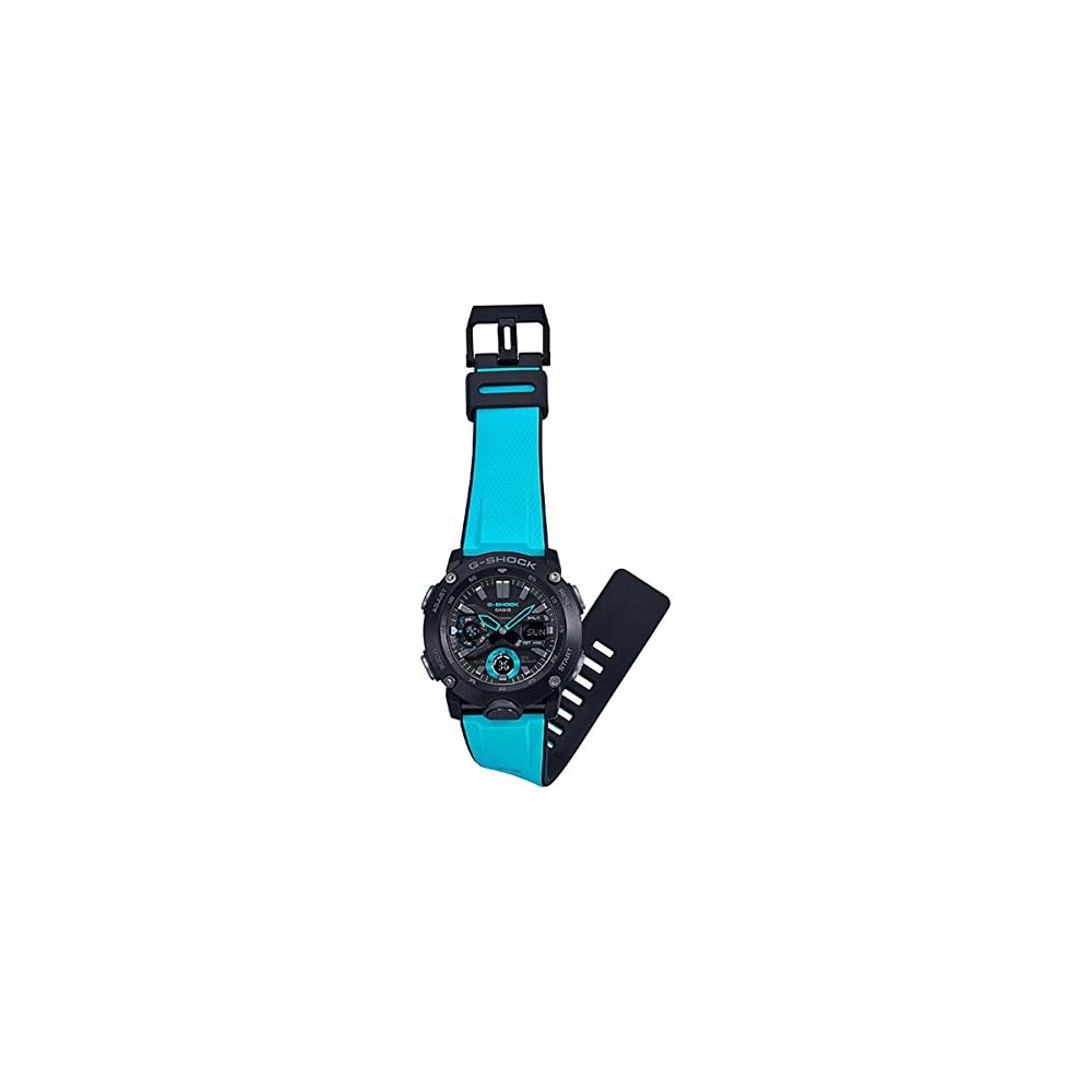 Casio G-Shock GA-2000 Series Men's Watch Carbon Core Guard Black Blue Interchangeable Band GA-2000-1A2