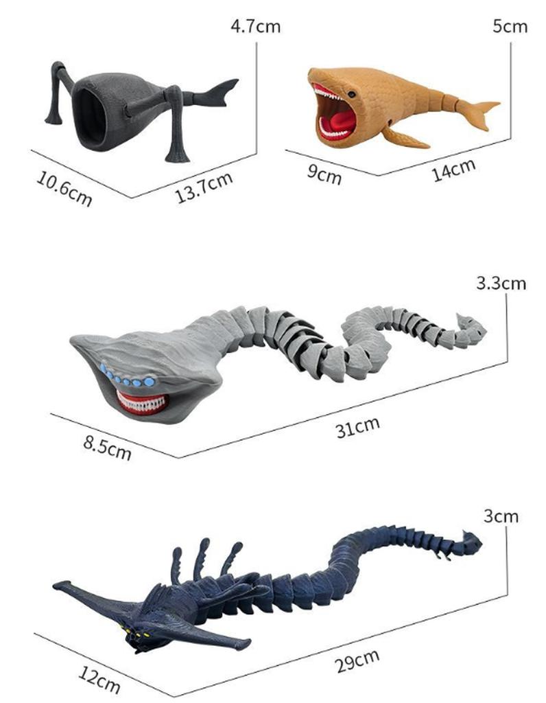 Subnautica Sea Eater Bloop Gran Maja 3D Printed Action Figure Collectible Toy Doll for Kids And Adults Gift