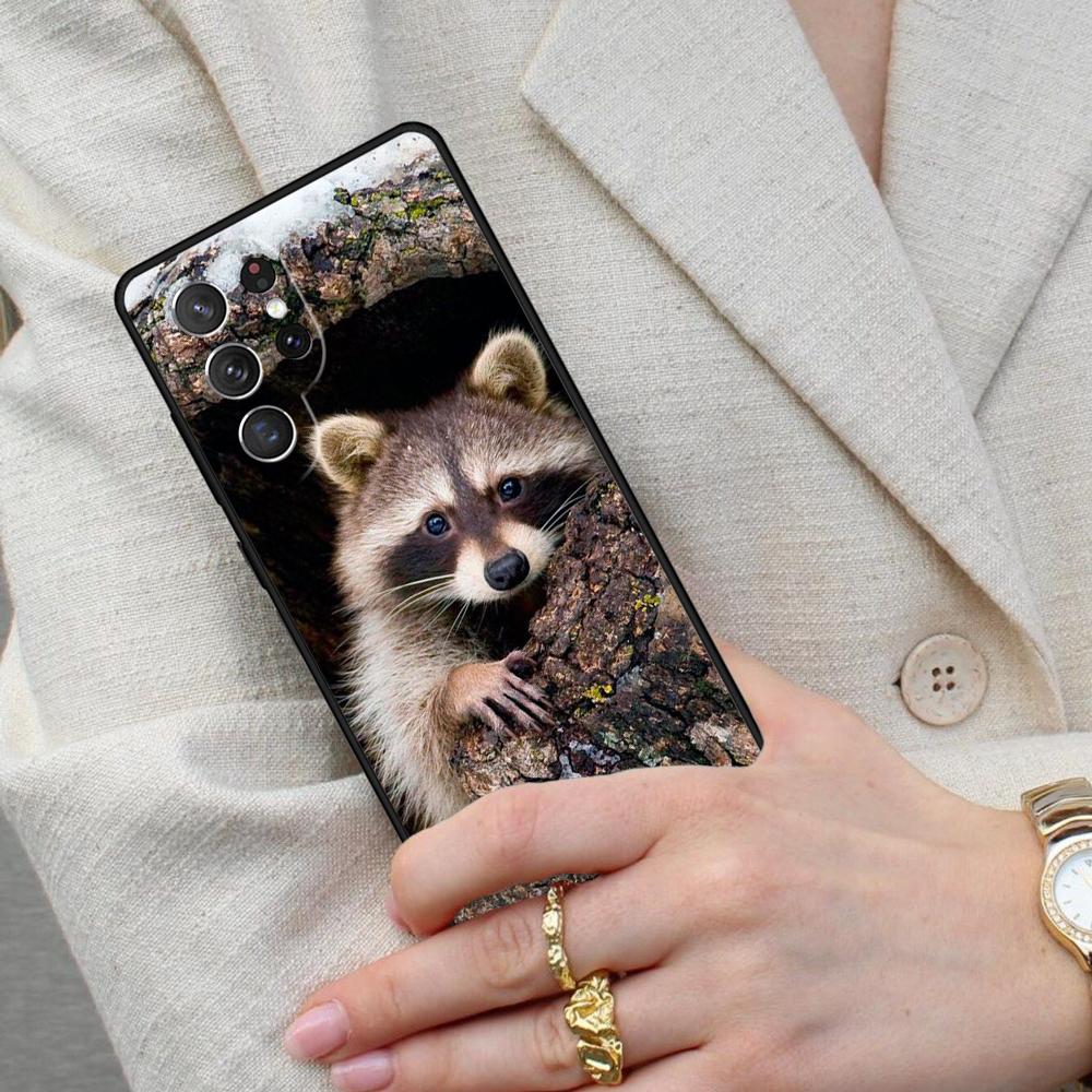 Animal Raccoon Fox Cell Phone Case for Samsung Galaxy S26 Ultra S25 S24 S23 S22 S21 S20 Note10 Cover