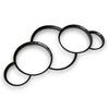 1 Set 5pc Gloss Carbon Fiber Style Dashboard Dial Gauge Rings Bezel Trim for Porsche Cayenne 955 957 9PA