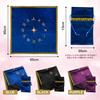 [Recommended by fortune tellers] MARDUK Tarot Cloth with Non-Slip Surface, Velvet, for Tarot and Oracle Cards, 65cm x 65cm (Blue)