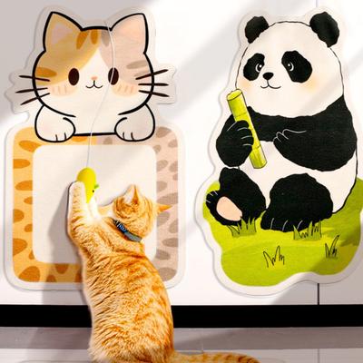Cat Scratcher Furniture Protector Adhesive Cat Scratching Mat Felt Cute Panda Animal Shape Cat