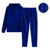 Women's Hooded Long Sleeve Loose Fit Solid Color Two Piece Set Long Pants Casual