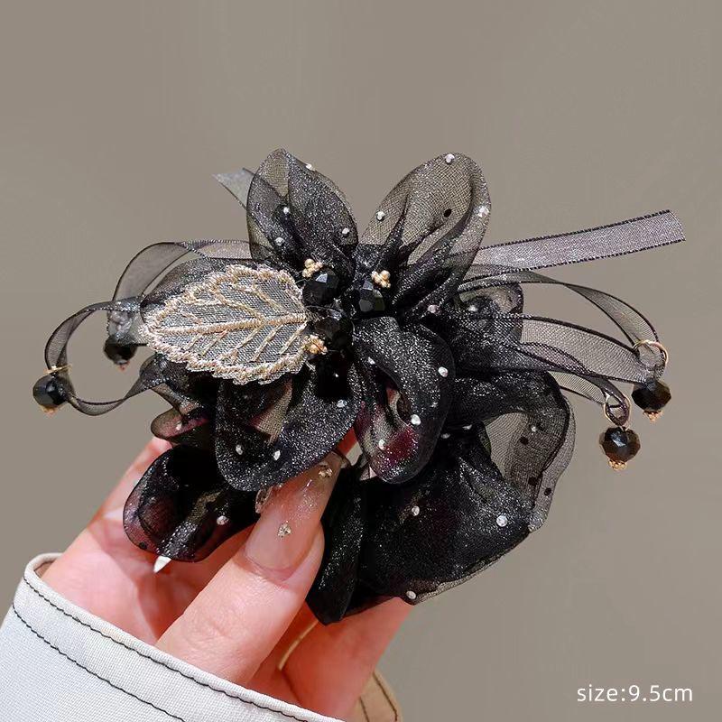 Elegant Women's Mesh Scrunchie Hair Tie - Luxurious High-End Hair Accessory