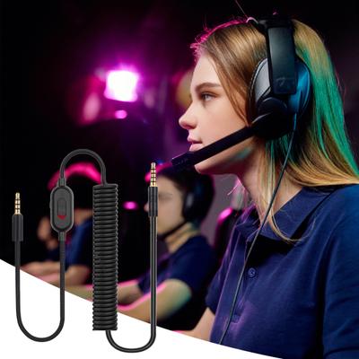 Headphone Cable with Mute 2m Volume Control Audio Cable for Logitech GPRO X G233 G433 Multi-Device Aux Cord for Gaming PC