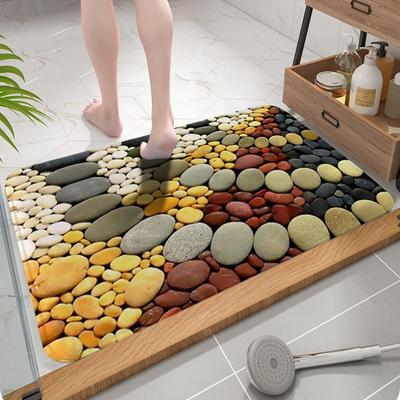 Colorato bagno cucina tappeto corridoio zerbino tappeto antiscivolo assorbe acqua cucina tappetino da bagno modello ciottoli tappetino