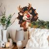 Christmas Stickers 3D Hole Bison Bedroom Sticker Living Room Background Beautification Wall Sticker